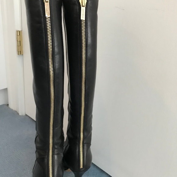 Jimmy Choo Knee High Leather Boots - Picture 2 of 8